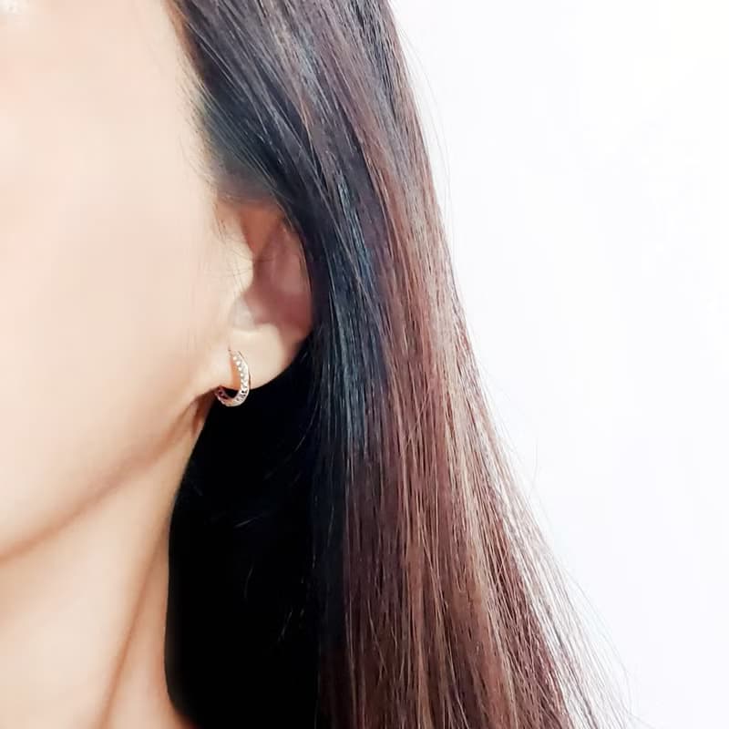 聖誕 交換禮物星芒角925純銀耳環 鏤空幾何設計 中性配戴