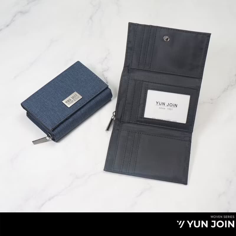 【快速出貨】WOVEN 尼龍質感蓋頭拉鍊短夾 質感 錢包 短夾 送禮