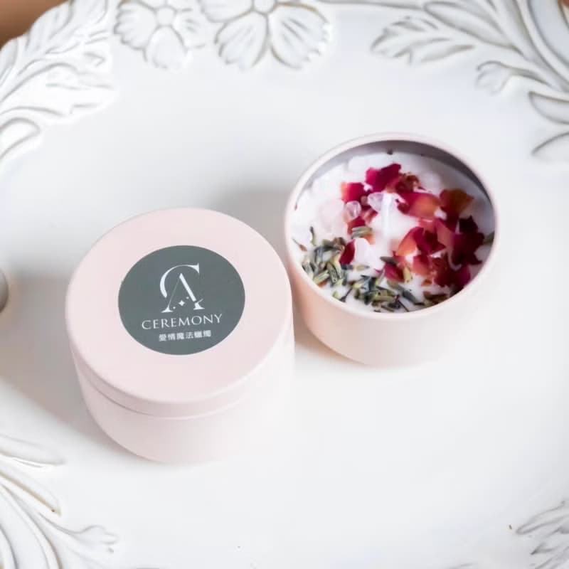 天然大豆蠟燭 招桃花愛情香氛魔法蠟燭 鐵盒款 單顆蠟燭