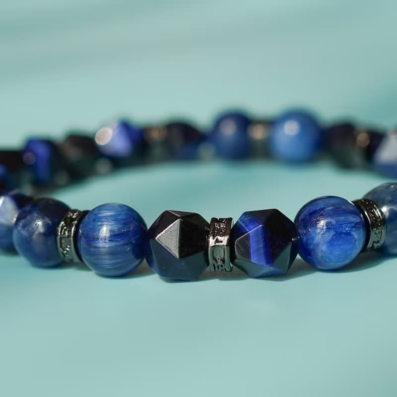 切面藍虎石藍晶石14KGF手縺