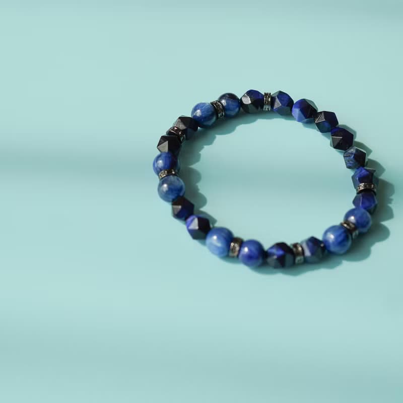 切面藍虎石藍晶石14KGF手縺