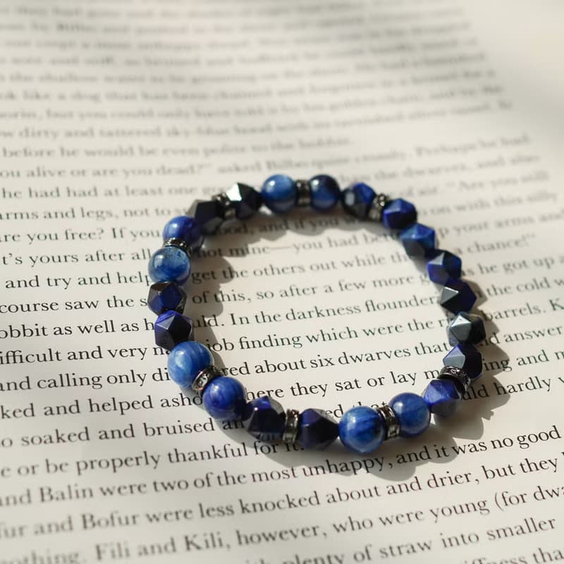 切面藍虎石藍晶石14KGF手縺