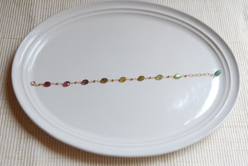 オーバル型トルマリンのブレスレット no.3１４kgf