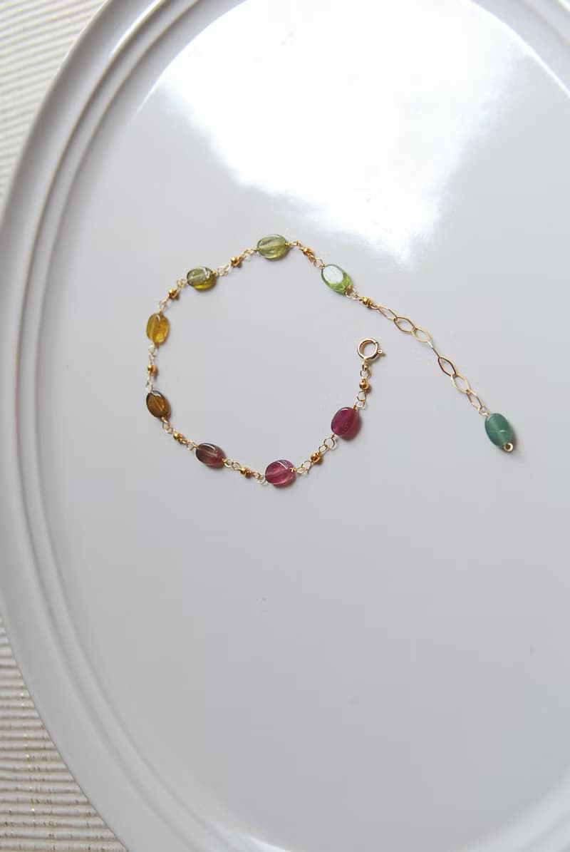 オーバル型トルマリンのブレスレット no.3１４kgf