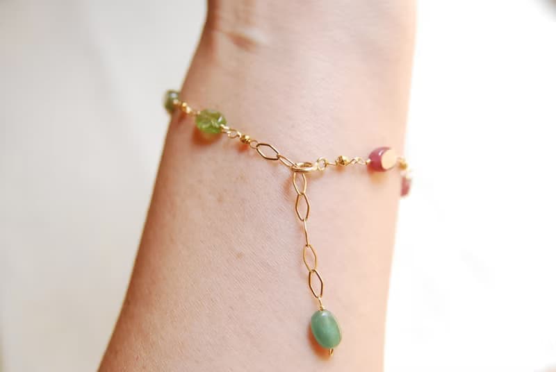 オーバル型トルマリンのブレスレット no.3１４kgf