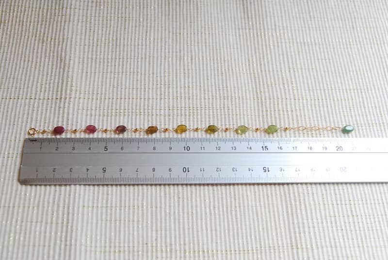 オーバル型トルマリンのブレスレット no.3１４kgf