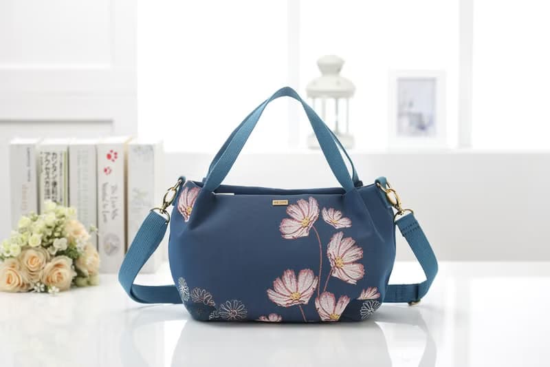 斜背包 南瓜 / 防潑水 平織緹花 迷漾紫