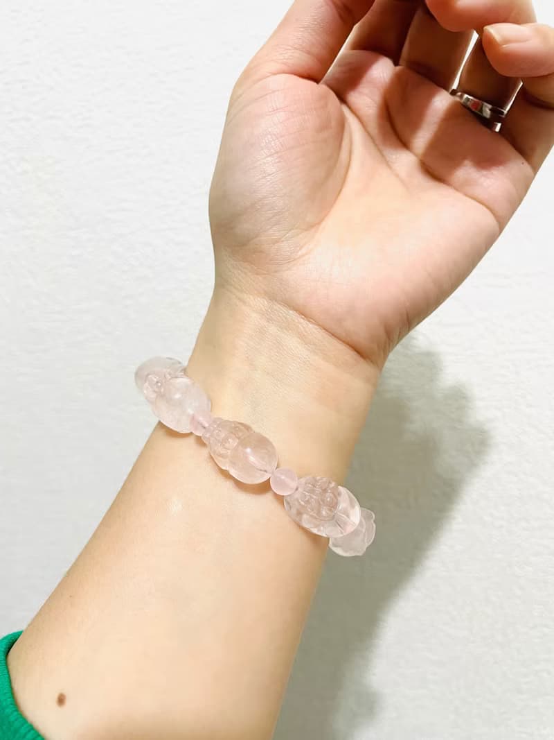 招桃花專用 好人緣【貔貅粉水晶設計手鍊】特殊蒐藏/一物一拍
