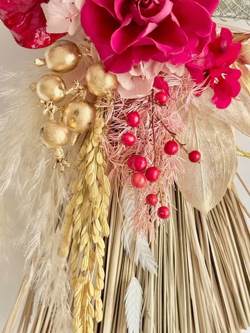 願你如願永生花注連繩 永生花 乾燥花 祈福 新居賀禮 日式注連繩