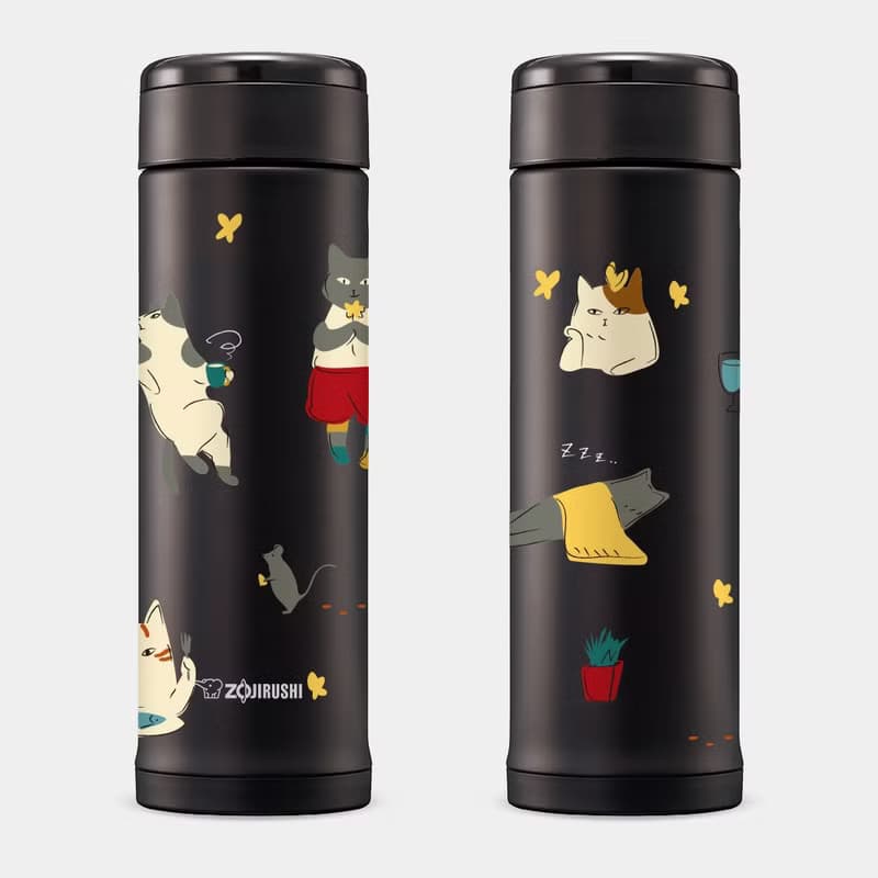 【象印保溫瓶】慵懶貓咪 不鏽鋼 保溫杯 咖啡杯 環保杯 PU002