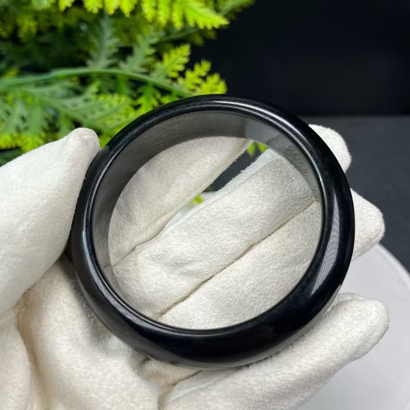 高品質 金曜石手镯 58MM 灑金金沙黑曜石手環 禦守心神 安甯心緒