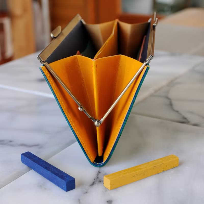 ガマ口の長財布　No.3　ブッテーロ