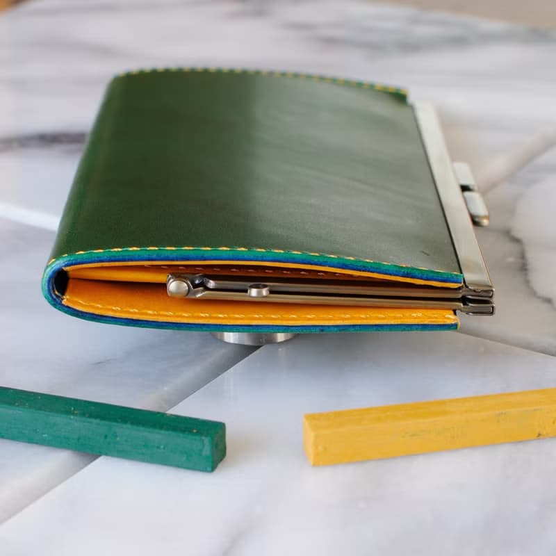 ガマ口の長財布　No.3　ブッテーロ