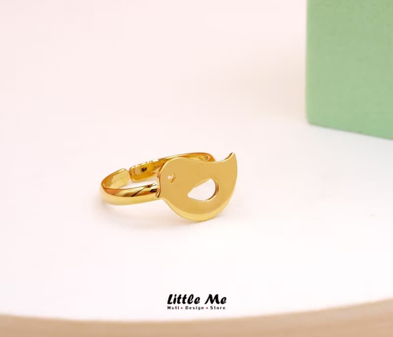 Handmade Little Bird Ring - 18K gold plated on brass ,Little Me by CASO jewelry
