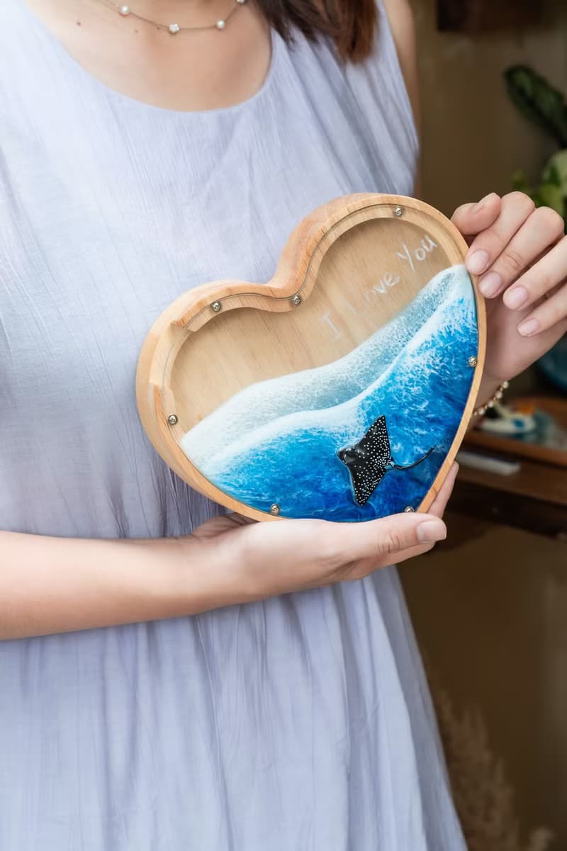 心靈海浪愛心存錢筒