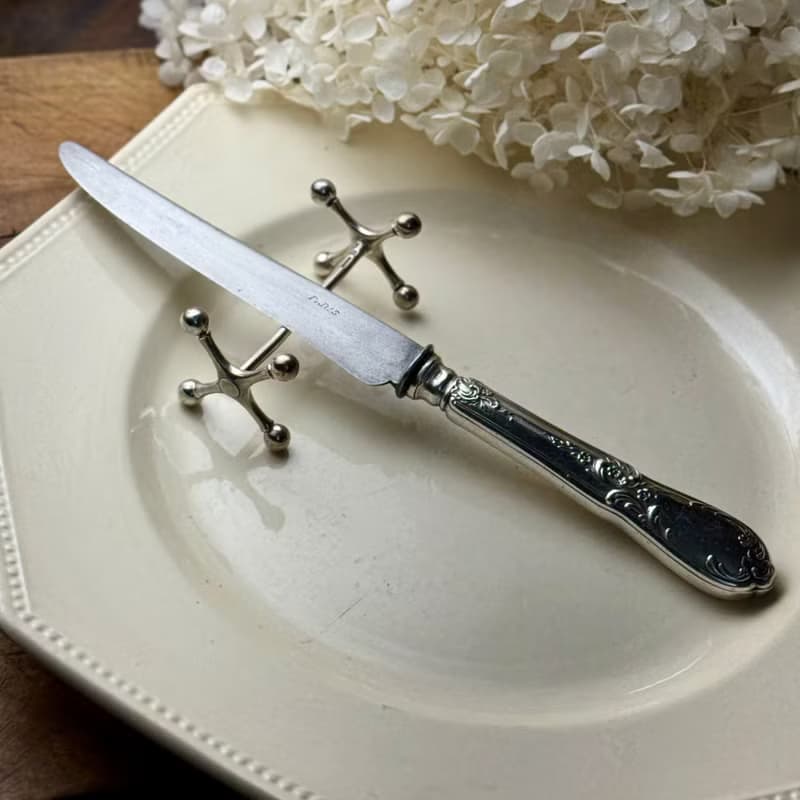 50588- 絕美法國古董新藝術風格餐刀