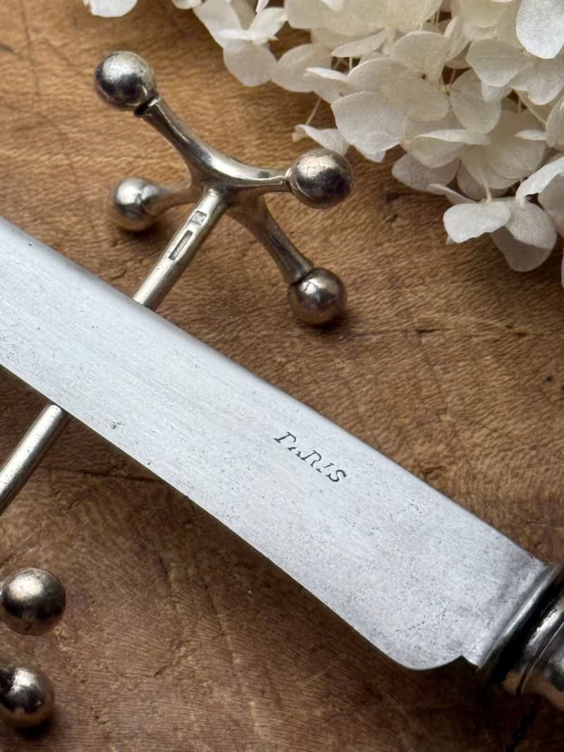 50588- 絕美法國古董新藝術風格餐刀