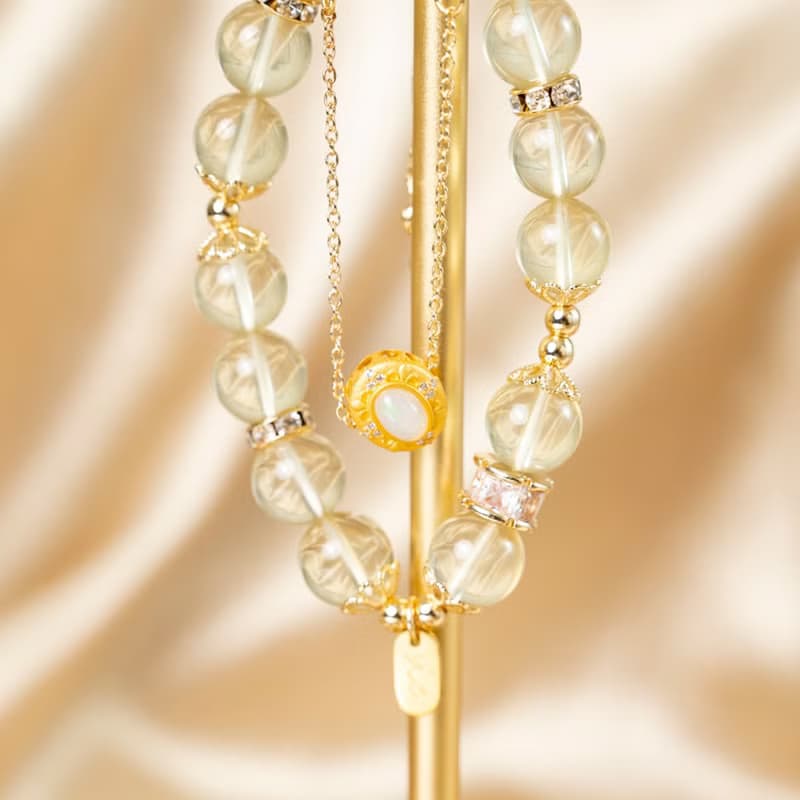 【牽心】麥穗-黃水晶雙鍊手鍊