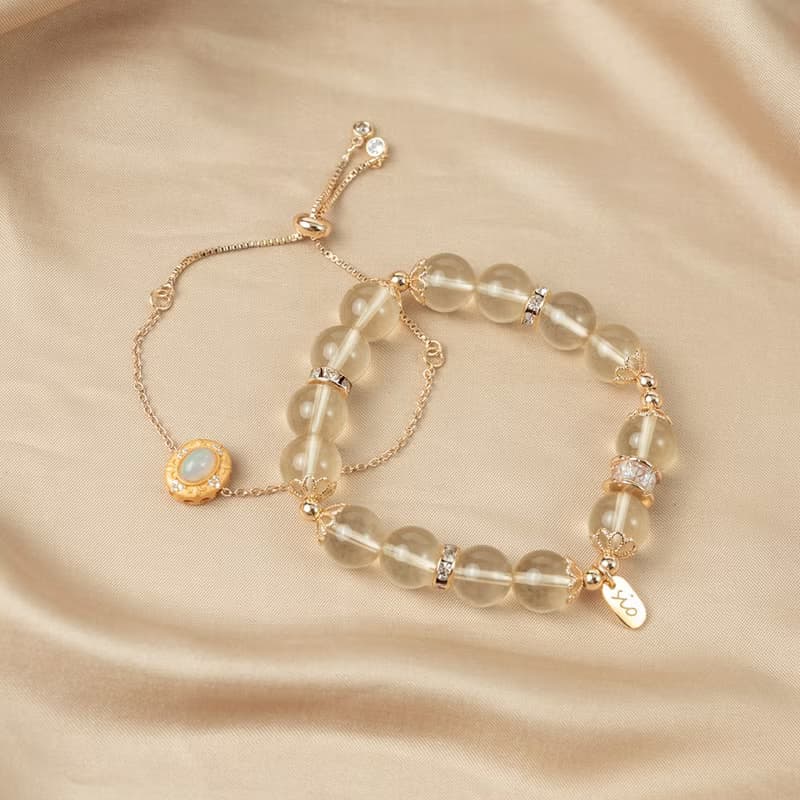 【牽心】麥穗-黃水晶雙鍊手鍊