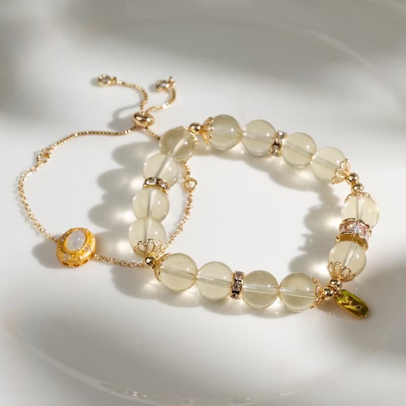 【牽心】麥穗-黃水晶雙鍊手鍊