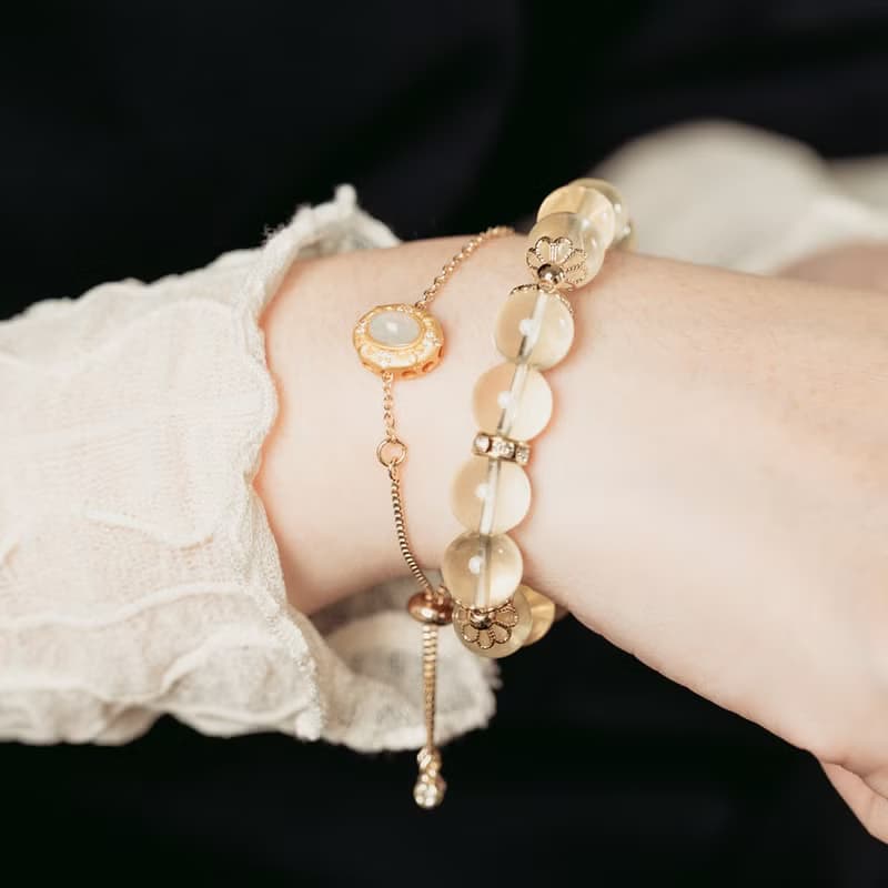 【牽心】麥穗-黃水晶雙鍊手鍊