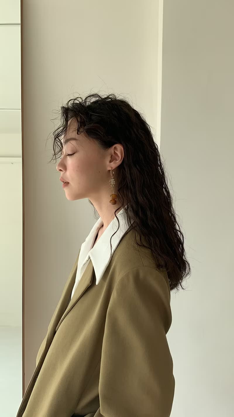 沒有一定的方向 耳環 / 耳夾可 樹脂 礦石 婚禮飾品