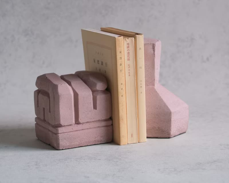 Concrete Bookend Amphisbaena Nutmeg Sold as a single