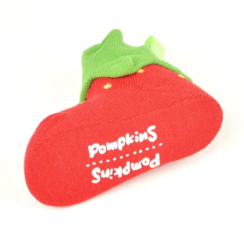 1322283 いちごの立体ソックス Strawberry 3-Dソックス ポップアップソックス 日本製 レッド/ピンク 2色展開 XS 9〜12cm