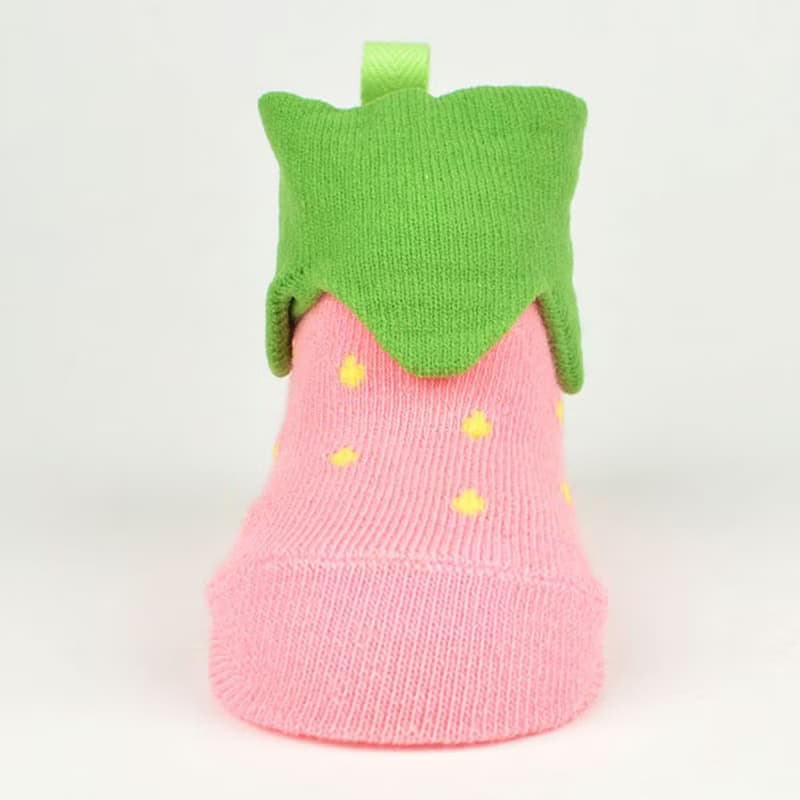 1322283 いちごの立体ソックス Strawberry 3-Dソックス ポップアップソックス 日本製 レッド/ピンク 2色展開 XS 9〜12cm