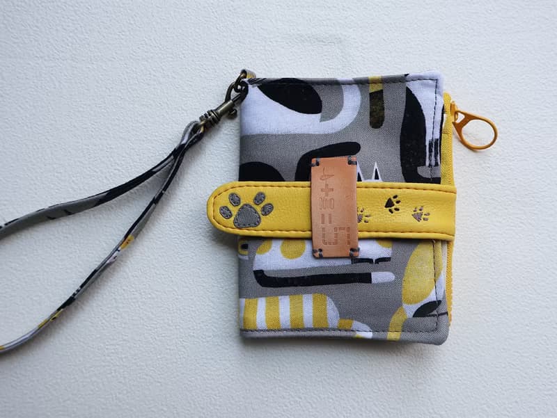 【fabric wallet】魔法腳印  布短夾/中短夾