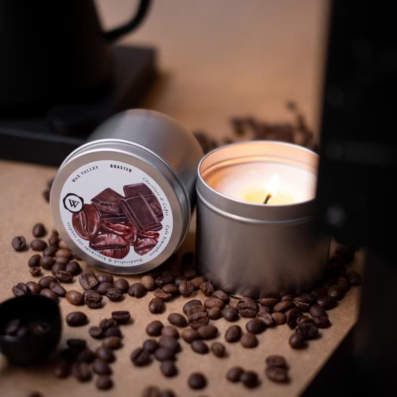 Soy Candle Roaster Blend Portable Tin - Coffee & Chocolate