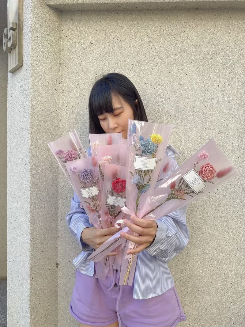 畢業花束系列。禮輕情義重 長型簡約花束 乾燥花小花束