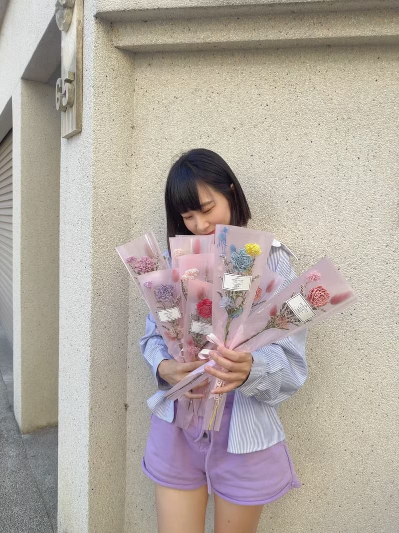 畢業花束系列。禮輕情義重 長型簡約花束 乾燥花小花束