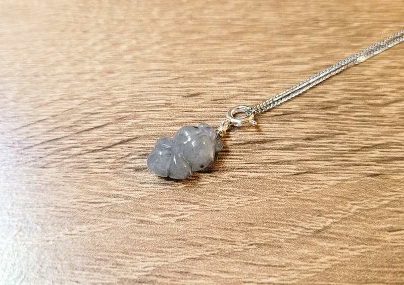 【親翠】天然翡翠 冰嬌烏雞小胖金魚種水美鎖骨鏈 生日禮物