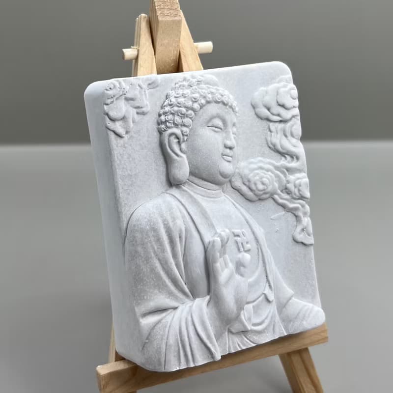 清水模軟裝設計 佛像擺飾(九)香氛擺件 水泥軟裝 附木架
