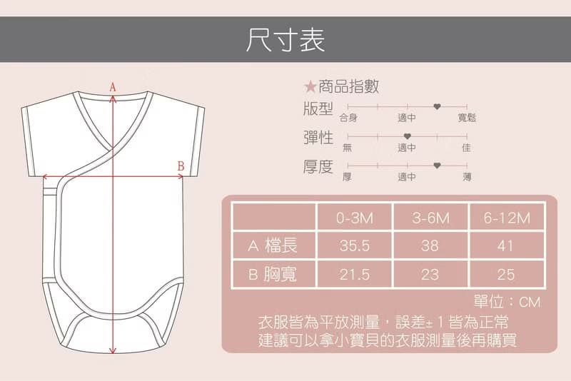 【Deux Filles有機棉】嬰兒短袖側開襟包屁衣/新生兒連身衣(粉花)