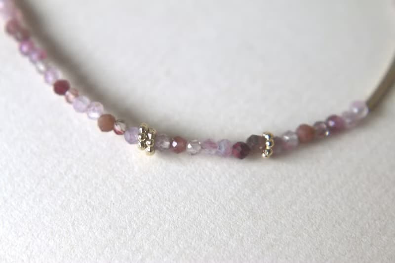 手鍊 粉碧璽 安德森石 - 綁馬尾漂亮 -