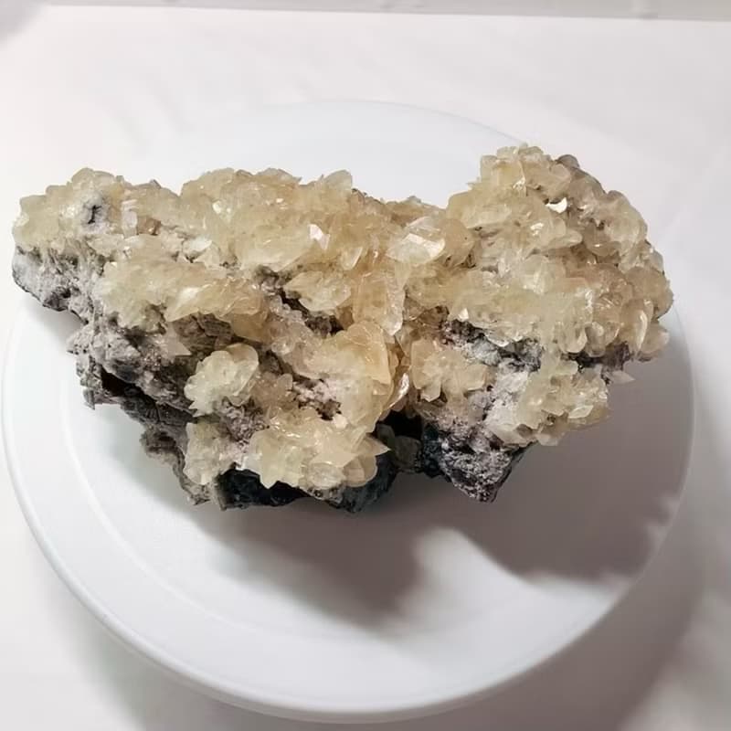 Crystal Corner 隅石丨黃方解石花型晶簇245丨淨化丨療癒水晶法寶