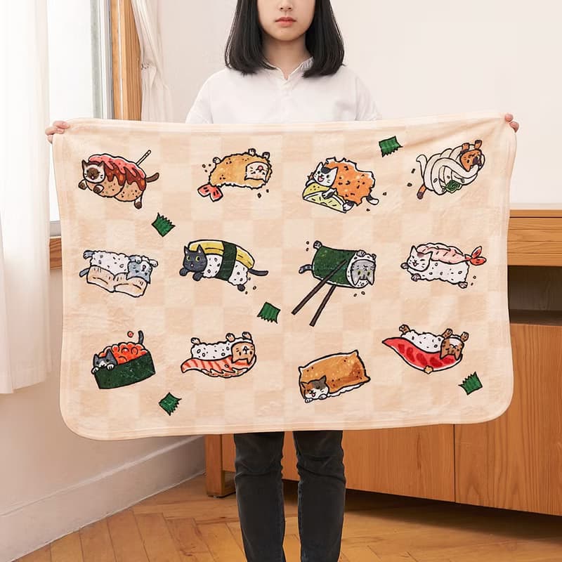 貓の日料空調毯【HitoCat 吉豆貓】 新年禮物  情人節 暖暖道具