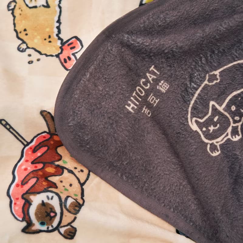 貓の日料空調毯【HitoCat 吉豆貓】 新年禮物  情人節 暖暖道具