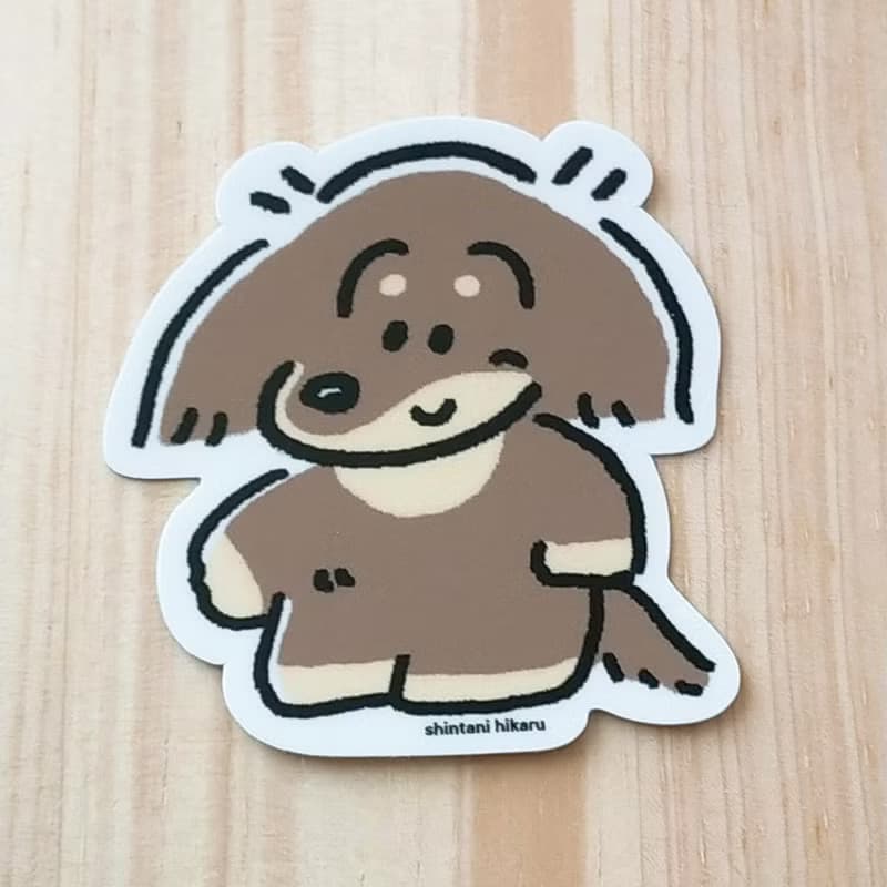 ダックスステッカー　チョコタン