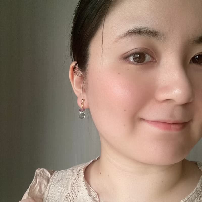 獨一無二之美 14KGF 療癒 淺綠色螢石 耳環 / 耳夾