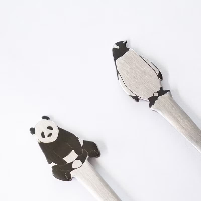 padou Animal Coffee Fork Penguin Panda Bear Gift Cute Tea Kids Present Japan