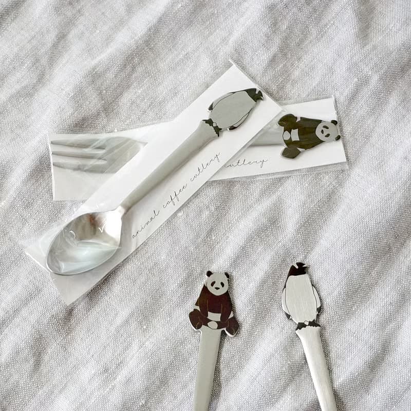 padou Animal Coffee Fork Penguin Panda Bear Gift Cute Tea Kids Present Japan