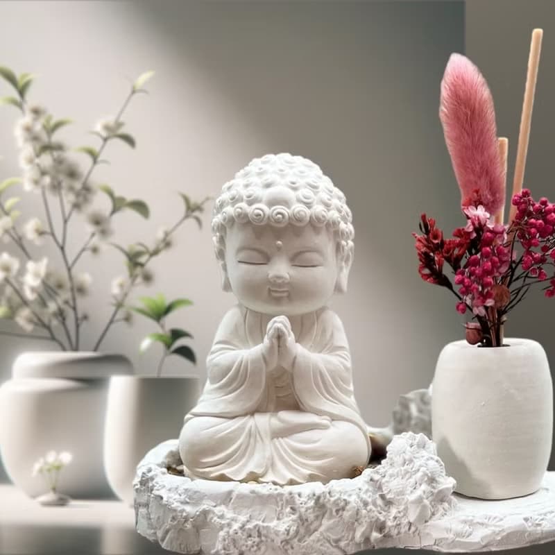 淨念吉祥小佛之順德 豪華田園套組 藝術香氛擴香 提升居家美學