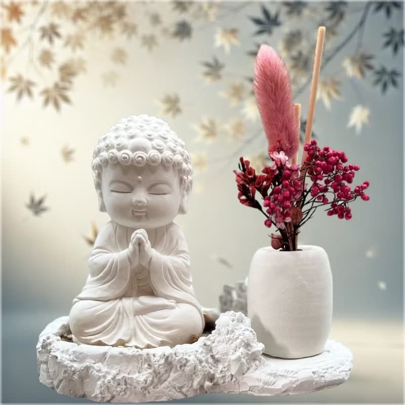 淨念吉祥小佛之順德 豪華田園套組 藝術香氛擴香 提升居家美學