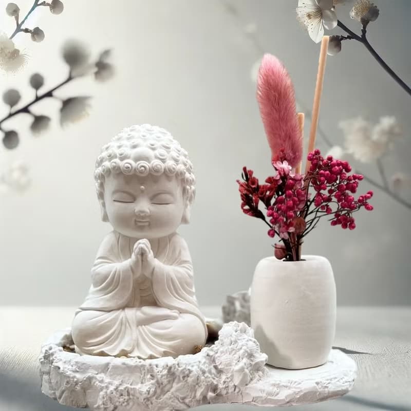 淨念吉祥小佛之順德 豪華田園套組 藝術香氛擴香 提升居家美學