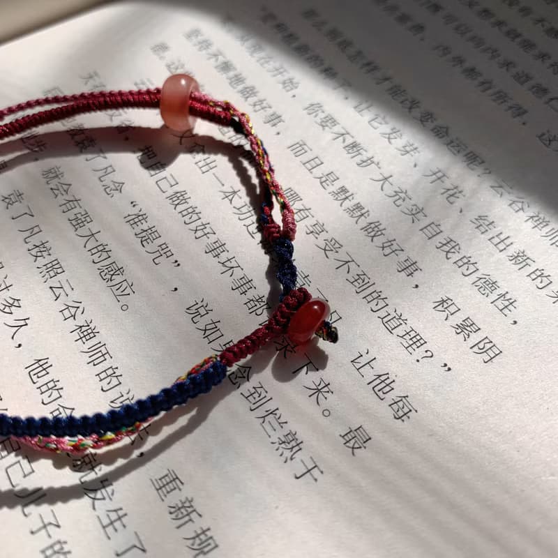 售完供欣賞// 禪絮。翡翠小平安扣復古編織手繩 瑪瑙素銀花手鏈