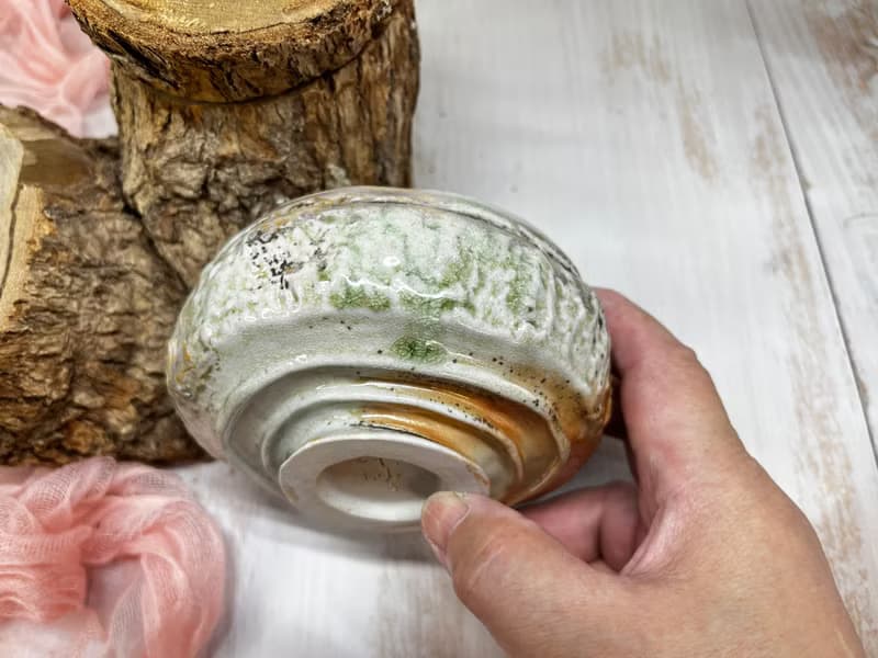 手作 手捏陶 柴燒青瓷茶碗 茶杯 點心碗