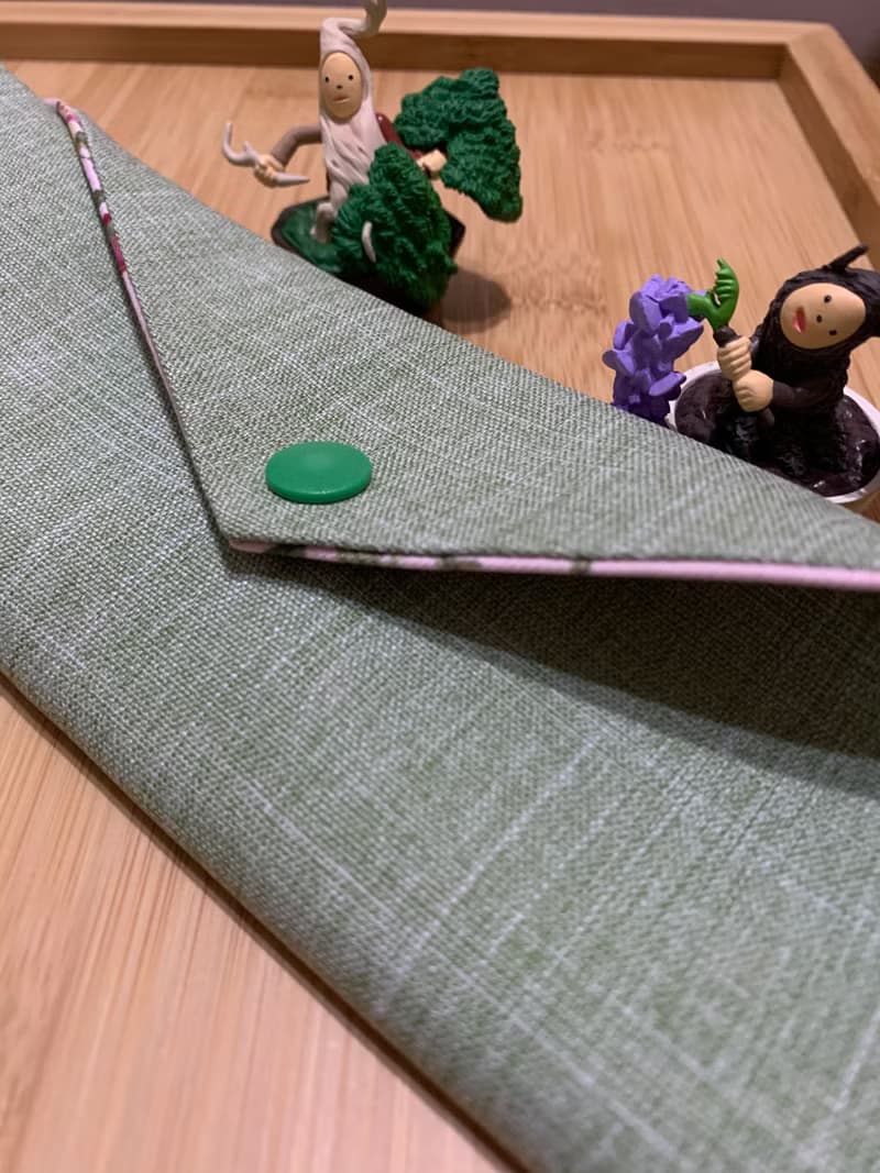 文青風環保筷袋 ~夏日晚風 清涼綠 收納 手作餐具袋 純棉